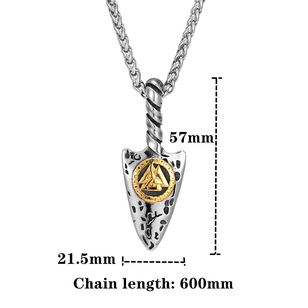 Vikings Valknut Spear Necklace