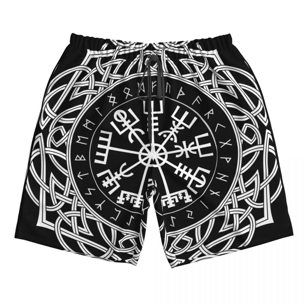 Vegvisir With Runes Shorts