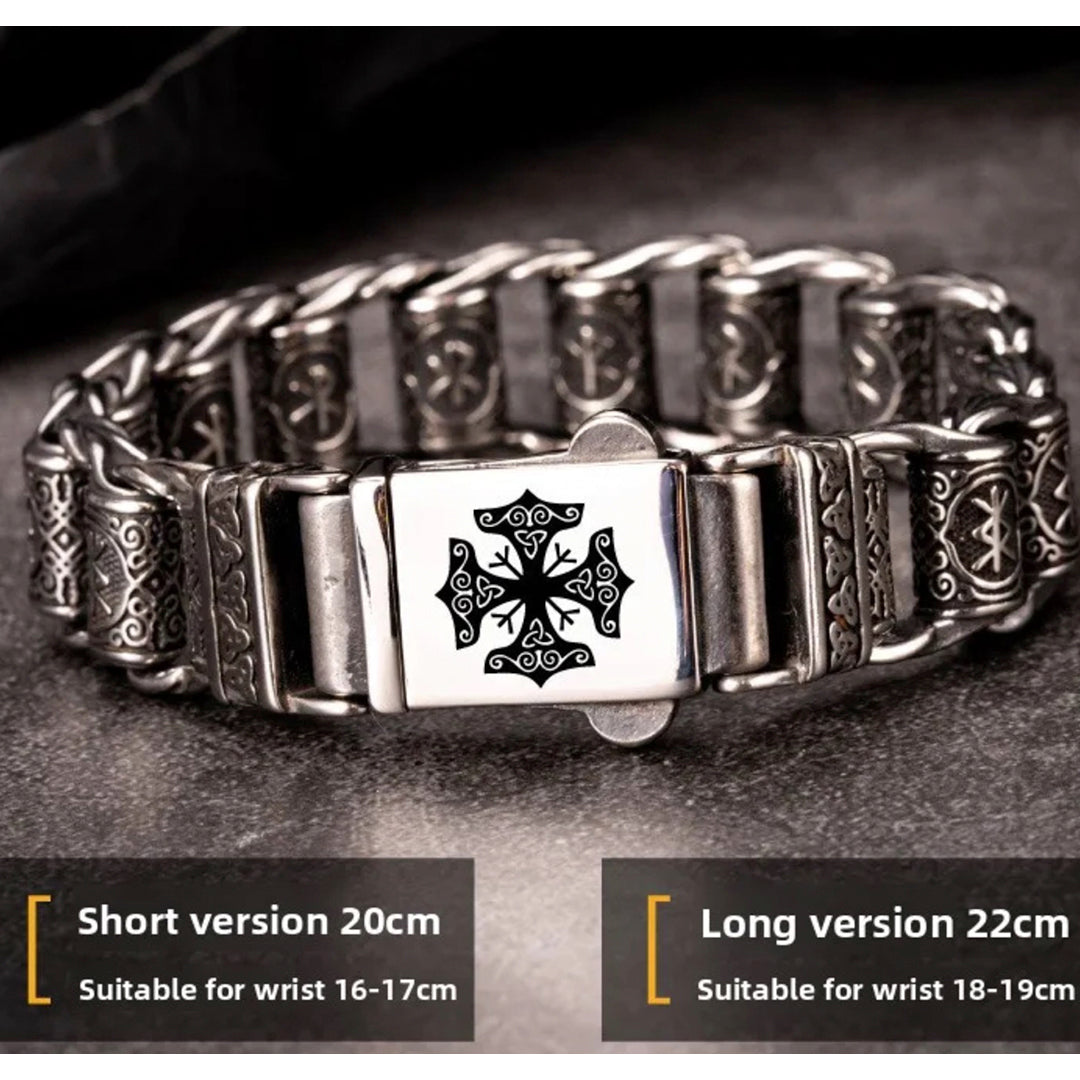 Vikings Bracelet With Runes Beads