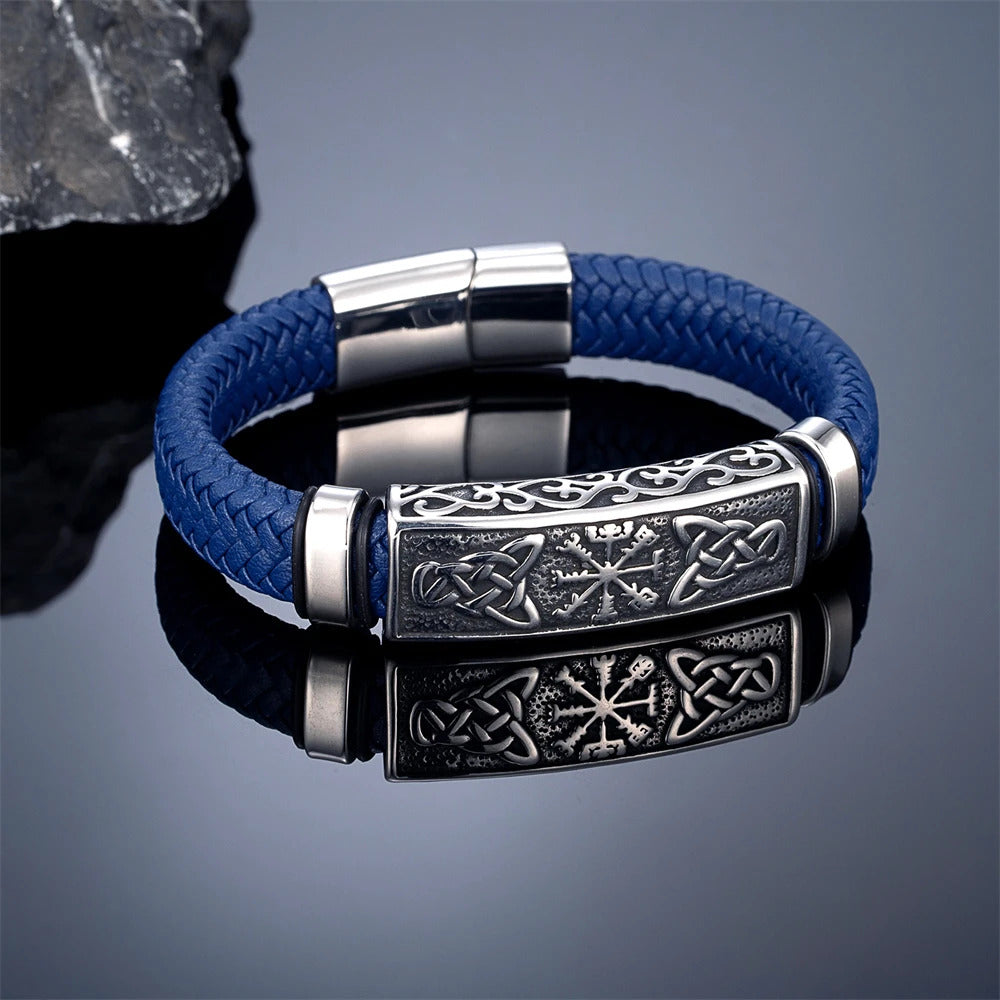 Vintage Vikings Braided Leather Bracelets