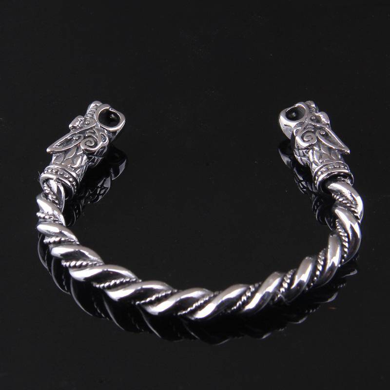 Wolf Head Viking Bracelet
