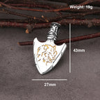 Viking Spear Wolf Necklace