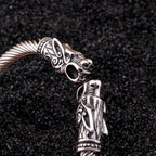Viking Wolf Head Bracelet