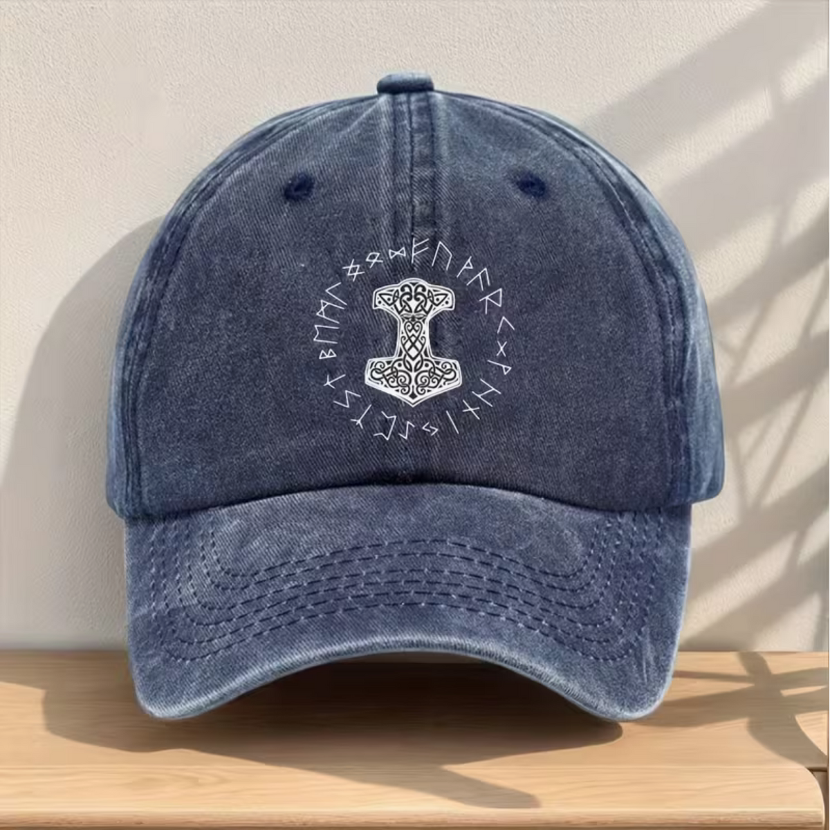 Thor's Hammer With Runes Cap