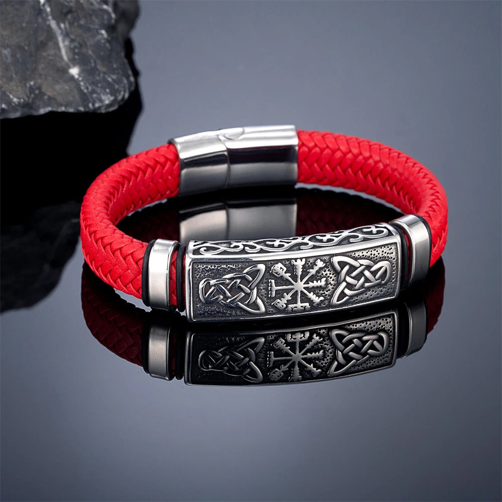Vintage Vikings Braided Leather Bracelets