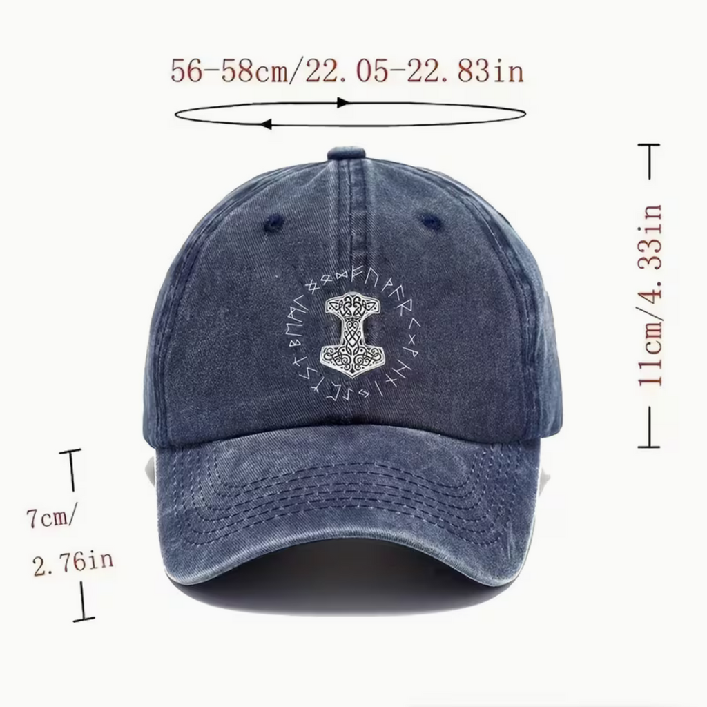 Thor's Hammer With Runes Cap