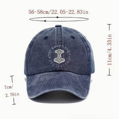 Thor's Hammer With Runes Cap