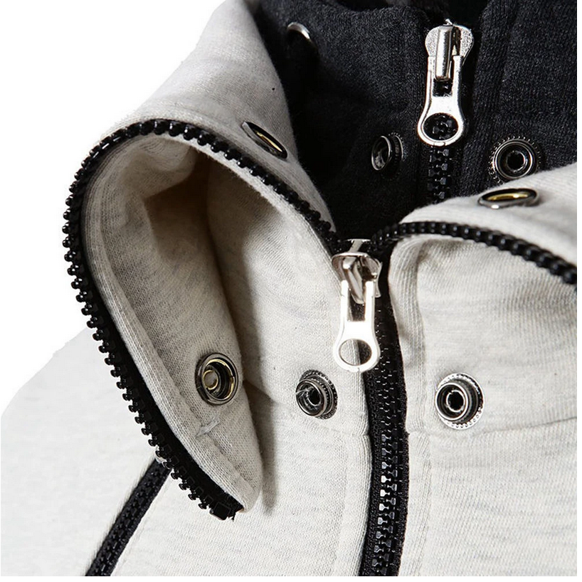 Viking Valknut With Runes Zipper Hoodie