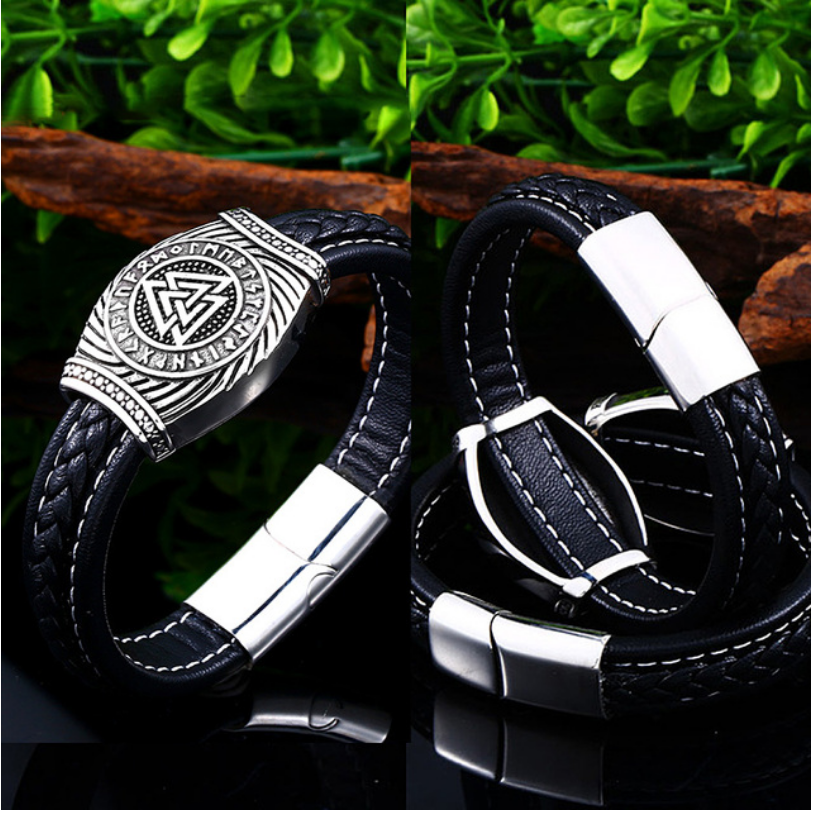 Viking Vegvisir and Valknut Bracelets