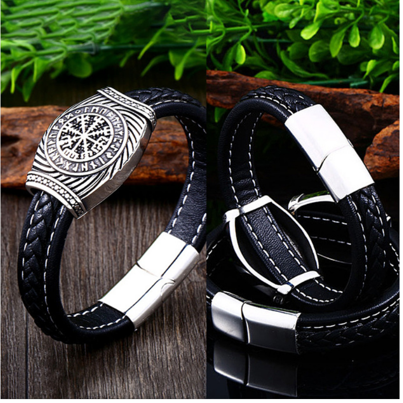 Viking Vegvisir and Valknut Bracelets