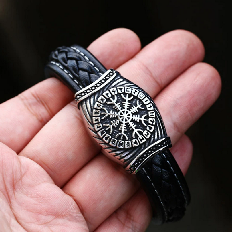 Viking Vegvisir and Valknut Bracelets