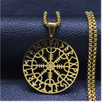 Helm of Awe with Runes Necklace