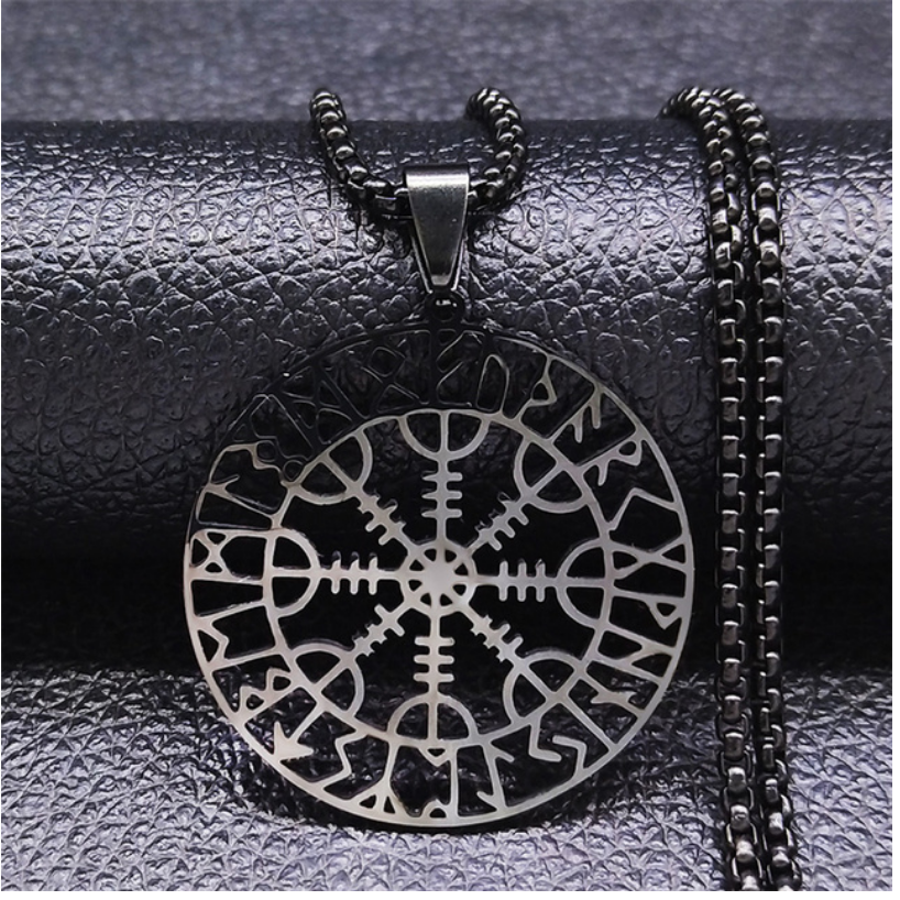 Helm of Awe with Runes Necklace