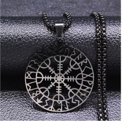 Helm of Awe with Runes Necklace