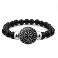 Viking Vegvisir With Runes Beaded Bracelet