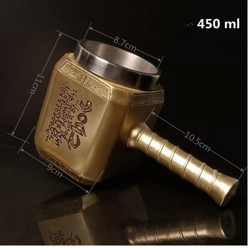 Thor's Hammer Beer Mug And Bottle Opener