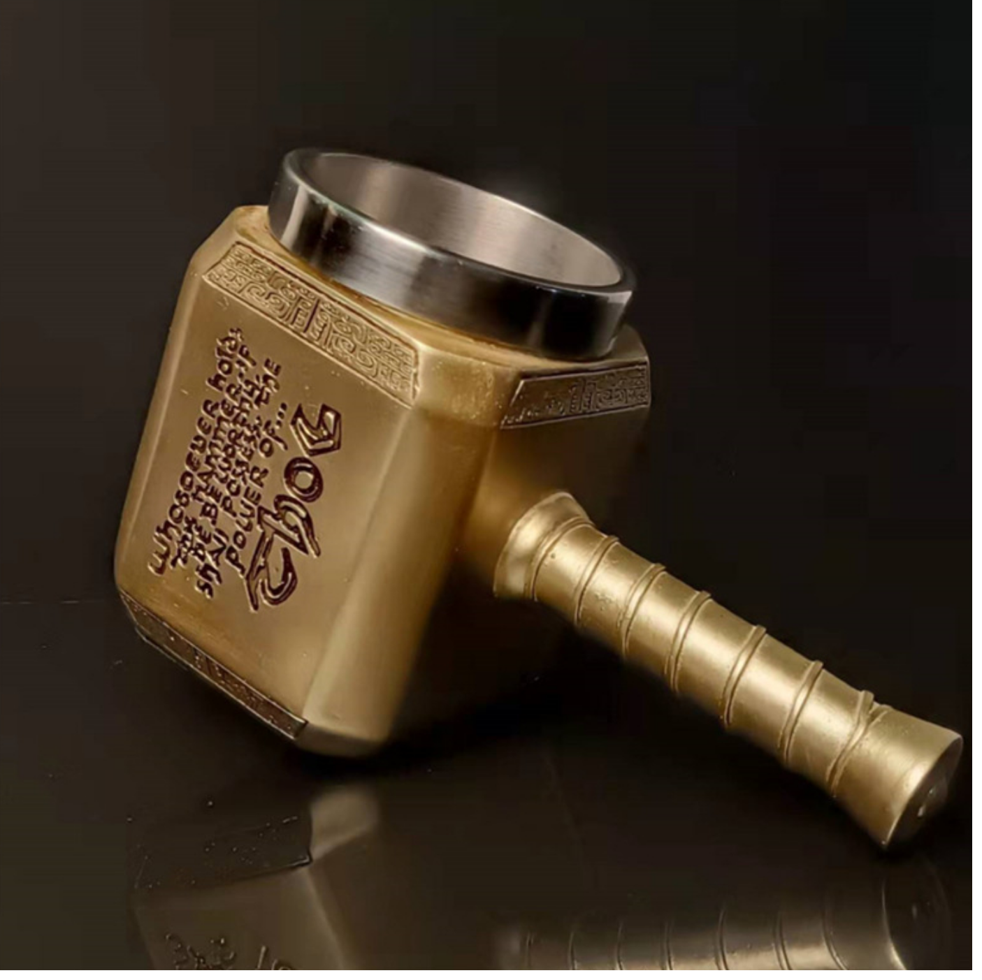Thor's Hammer Beer Mug And Bottle Opener