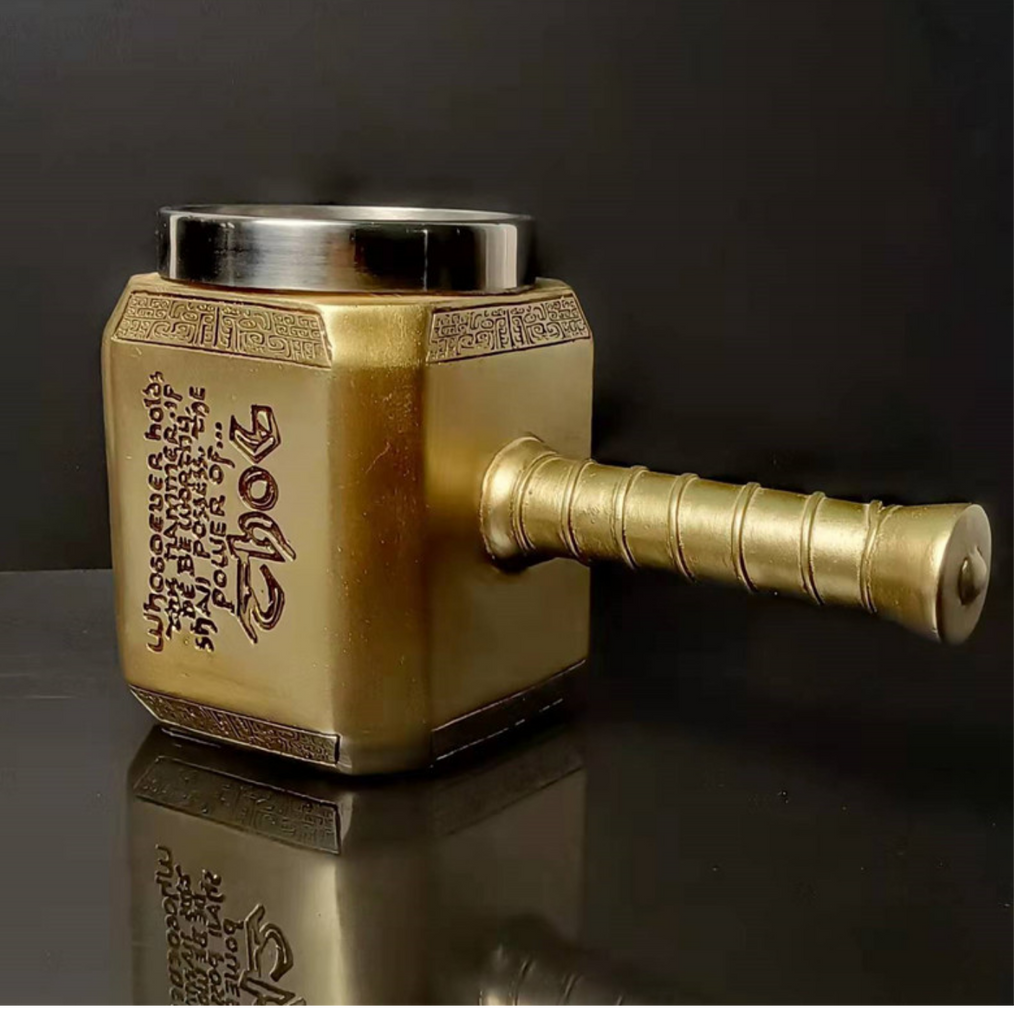 Thor's Hammer Beer Mug And Bottle Opener