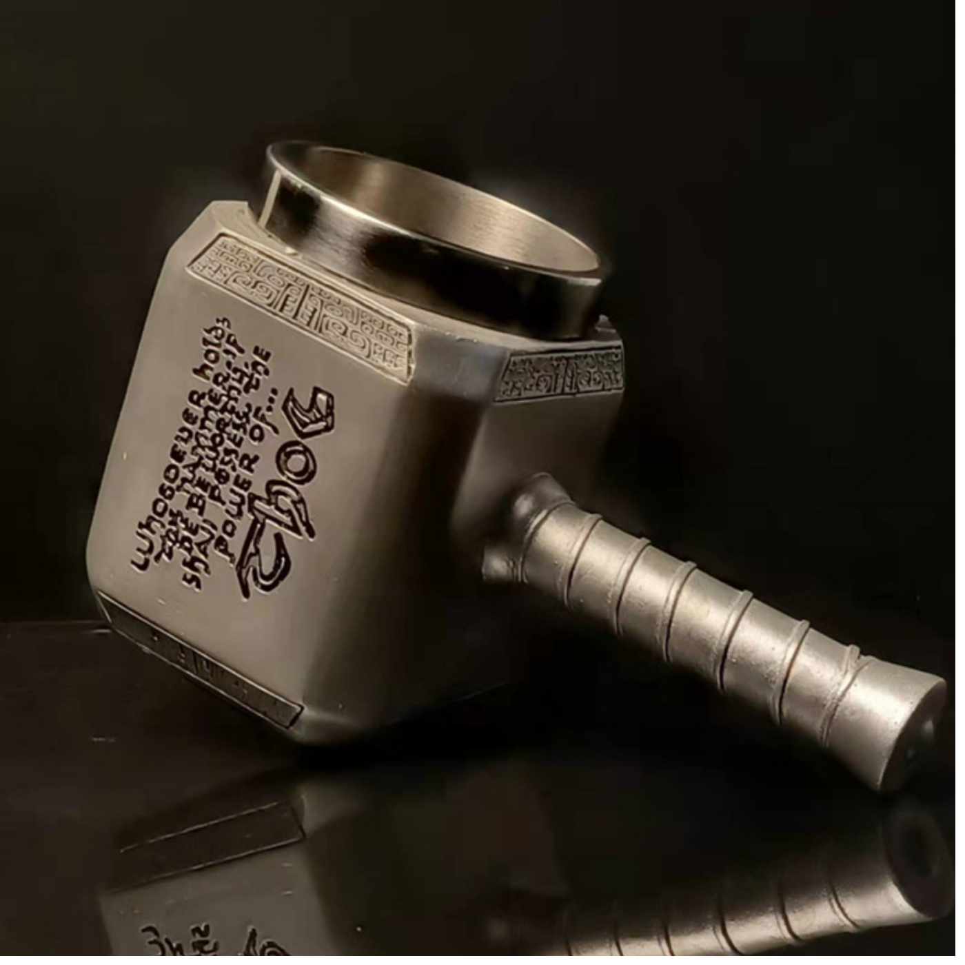 Thor's Hammer Beer Mug And Bottle Opener