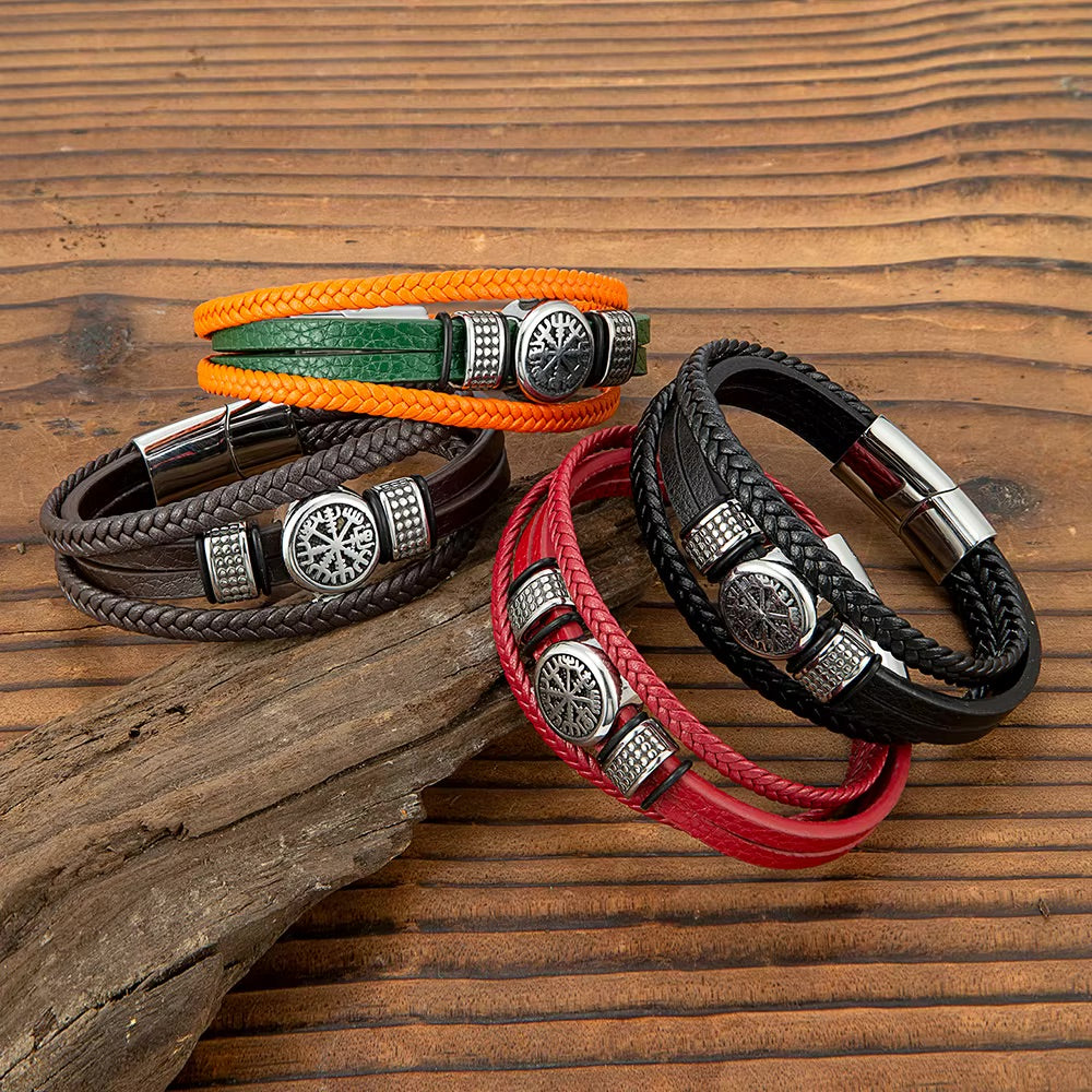 Vegvisir Leather Bracelet