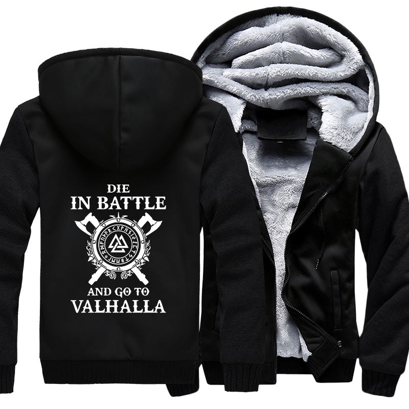 Die In Battle And Go To Valhalla Hoodie Jacket