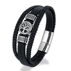 Yggdrasil Tree of Life Leather Bracelet