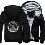 Thor's Hammer And Crows Hoodie Jacket