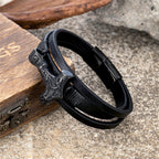 Thor's Hammer Leather Bracelet