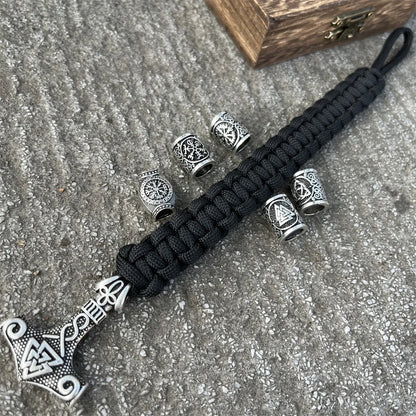 Thor's Hammer With Valknut Bracelet