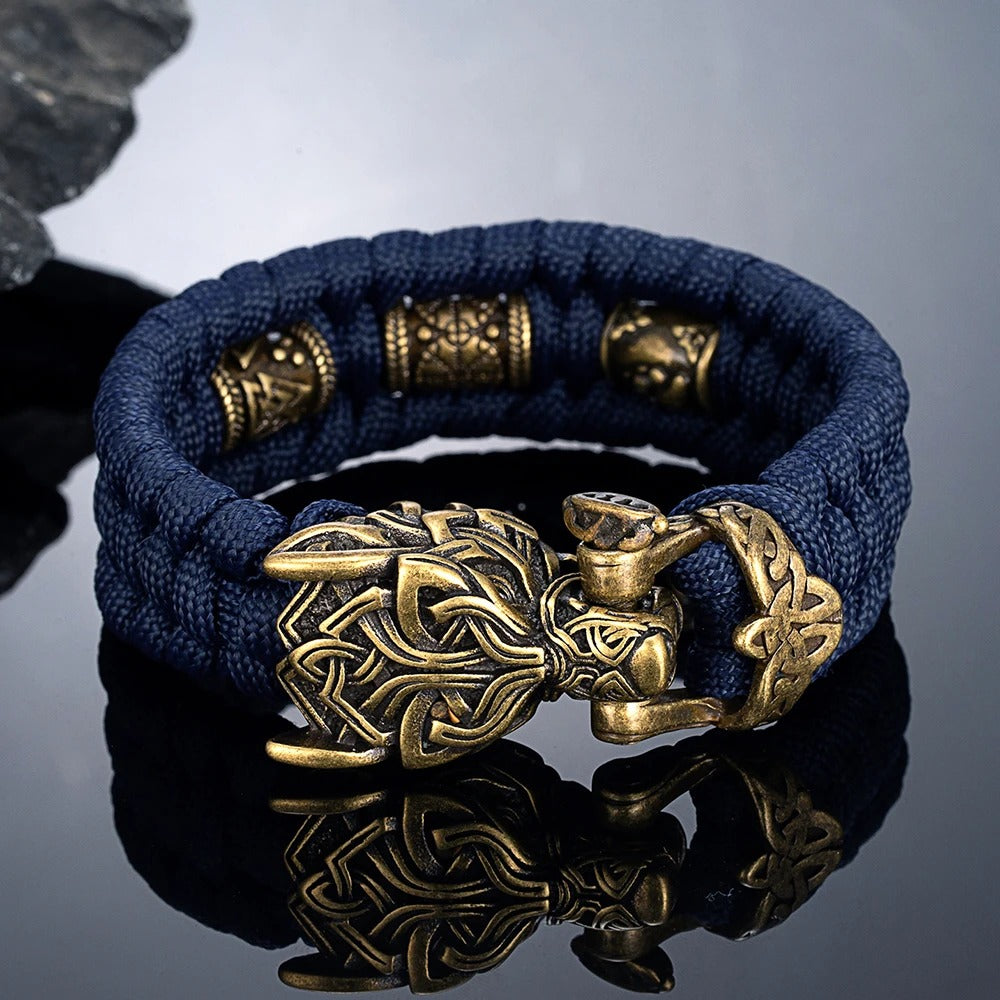 Viking Wolf Head Bracelet