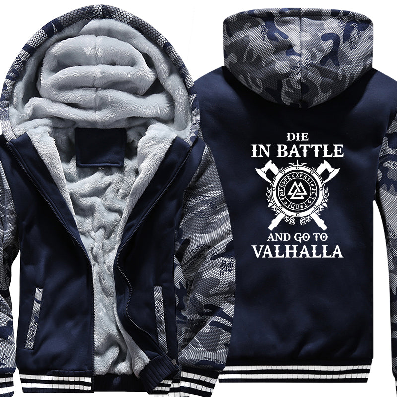 Die In Battle And Go To Valhalla Hoodie Jacket