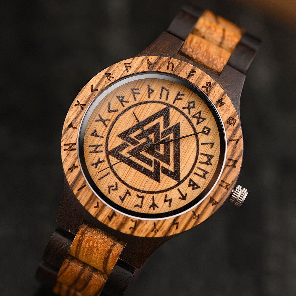 Limited Edition Viking Valknut Wooden Watch
