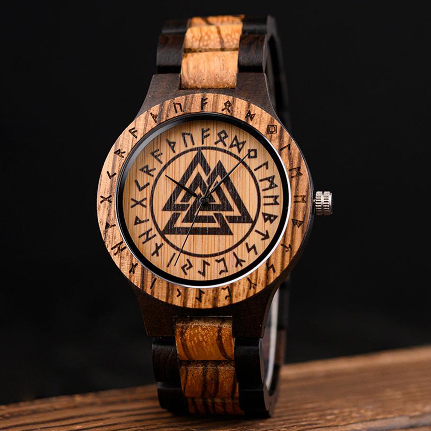 Limited Edition Viking Valknut Wooden Watch