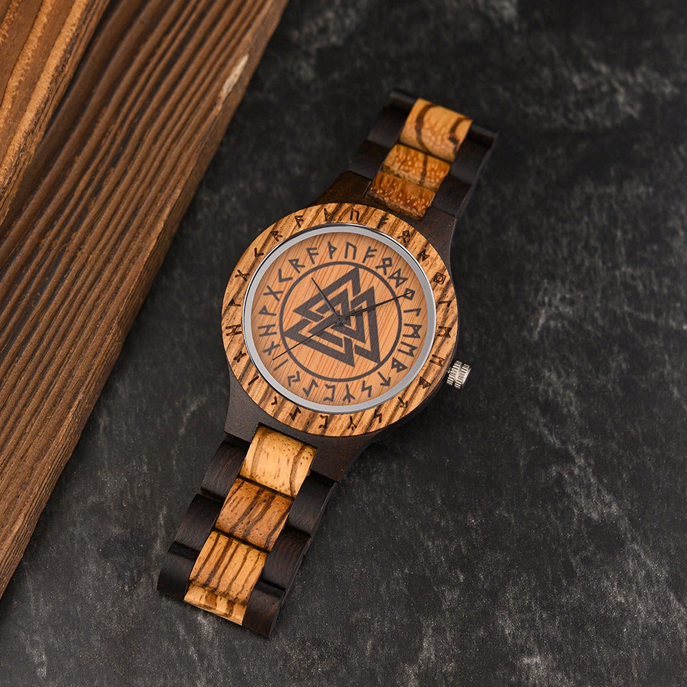 Limited Edition Viking Valknut Wooden Watch