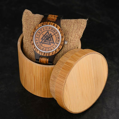 Limited Edition Viking Valknut Wooden Watch