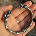 Wolf Head Viking Bracelet