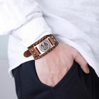 Handmade Thor's Hammer Leather Arm Cuff Bracelet