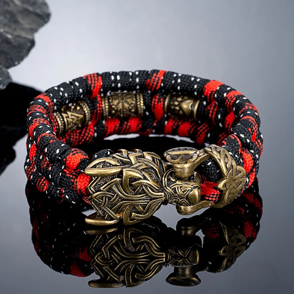 Viking Wolf Head Bracelet