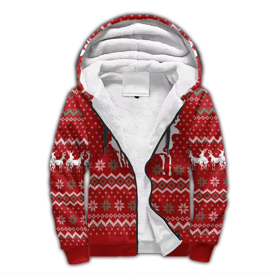 Christmas Vikings Zip Hoodie Jacket