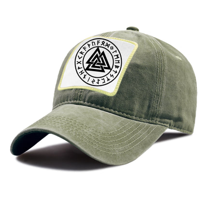 Valknut With Runes Cap