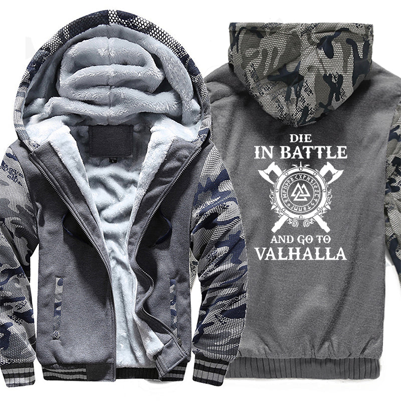 Die In Battle And Go To Valhalla Hoodie Jacket
