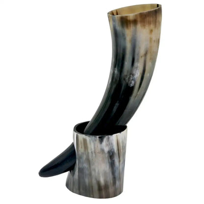 Viking Drinking Horn With Stand