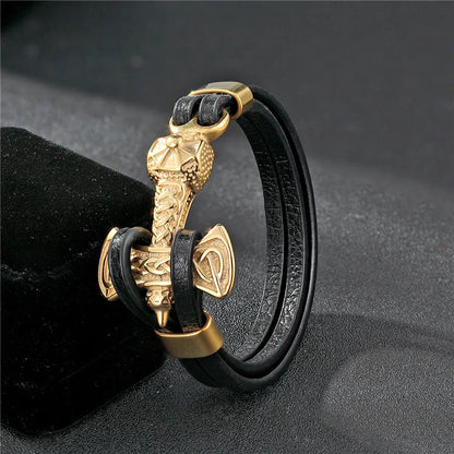 Thor's Hammer Mjölnir Viking Bracelet