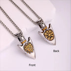 Odin With Vegvisir And Valknut Necklace