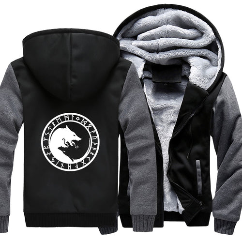 Fenrir With Runes Hoodie Jacket