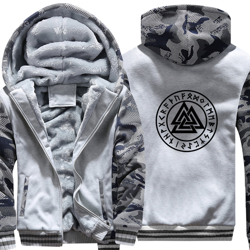 Valknut With Runes Hoodie Jacket