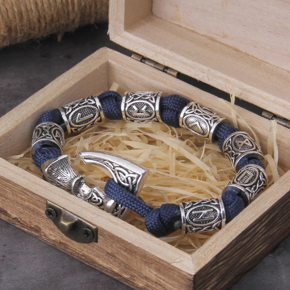 Viking Axe Bracelet With Wooden Box