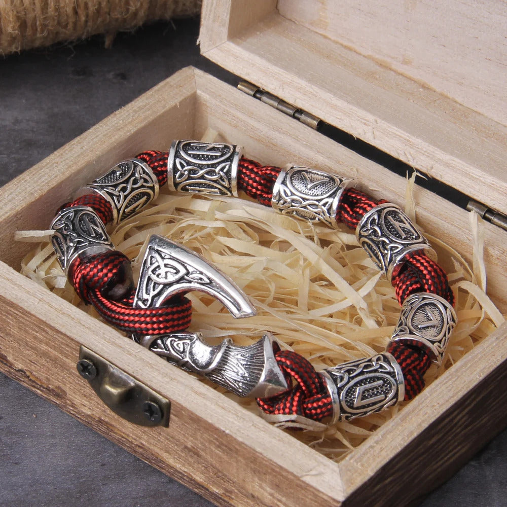 Viking Axe Bracelet With Wooden Box