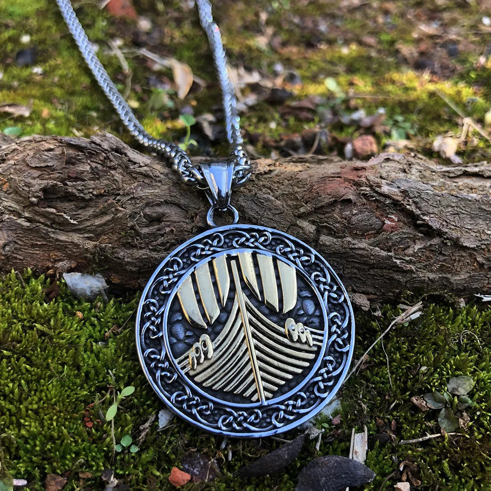 Viking Longship Necklace