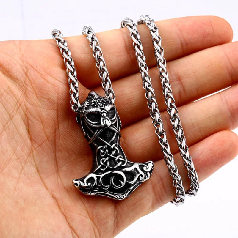 Viking Warrior Thor's Hammer Necklace